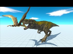 T-Rex vs Flying Dinosaur Pterodactyl | Animal Revolt Battle Simulator Part 2 🦖 Epic Dino Battle