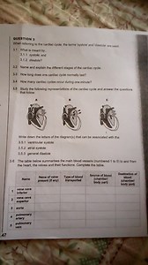 QUESTION 3: Cardiac CycleWhen referring to the cardiac cycle,... | Filo