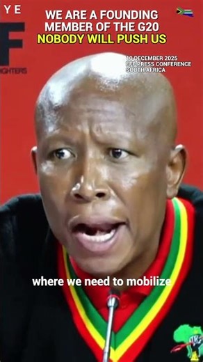 " Nobody will push us AWAY FROM G20 SUMMIT!" -Julius Malema EFF Press conference