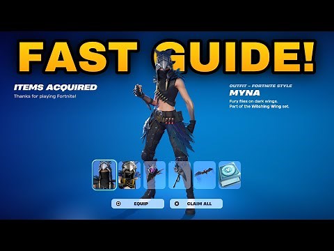 How To COMPLETE ALL MYNA WITCHING WING QUESTS CHALLENGES in Fortnite! (Quests Pack Guide)