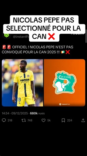 Mansa on Instagram: "Pas de Can pour Nicolas Pépé"