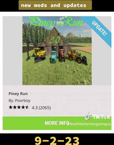 new mods and updates on the modhub 9-2-23 #newupdates #newmods #foryoupage #fyp #onthefarm #fsmodhud #ps4 #consolegaming #farmingsimulator22 #farmingsimulator #thelittlefarmingsimguy #modhubfs22 #fs22