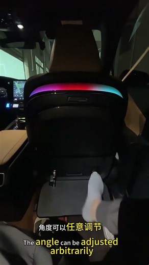 Ultimate Car Comfort! 🦶✨ Seat Table with Footrest & RGB Lights #Shorts