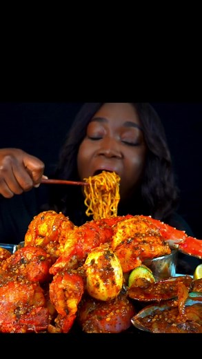 Seafood Boil with King Crab, Lobster tail eggs shrimp and mussels with bloves smackalicious season pack #eatcookandlive #seafoodboil #seafoodboil | Eatcookliveitup Smile