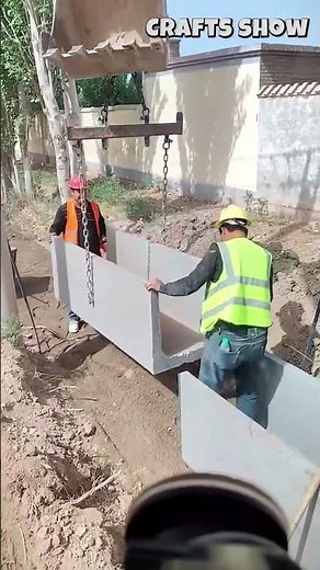 🏗️🚜 Excavator Assisted Installation of Concrete Water Culverts