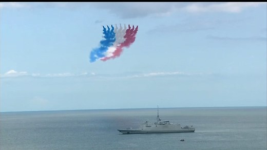 738K views · 14K reactions | BEAUTIFUL TRIBUTE! Planes flew over a D-Day ceremony in Normandy, France this morning, leaving trails of red, white and blue.  wfla.com/2056804309 | WFLA News Channel 8 | Facebook