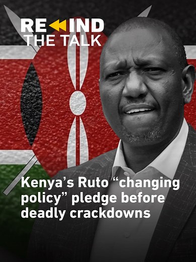Just weeks after taking office, Kenya’s President William Ruto told Talk to Al Jazeera about his plans to reform the police and fix public finances. . But on June 25, 2024, protests over tax hikes turned deadly. Rights groups say at least 60 people were killed when police opened fire. . Now, in 2025, as demonstrators return to mark that tragedy, violence and police brutality erupt again. . Rewind the Talk revives standout moments from Talk to Al Jazeera interviews, drawing on the past to shed li