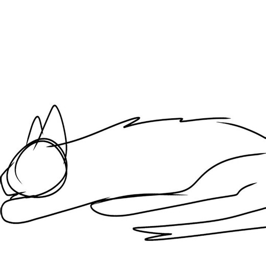 Cat stretch animation! #cat #animation #art #sketch #fyp #fypシ #shorts #viral #tweening