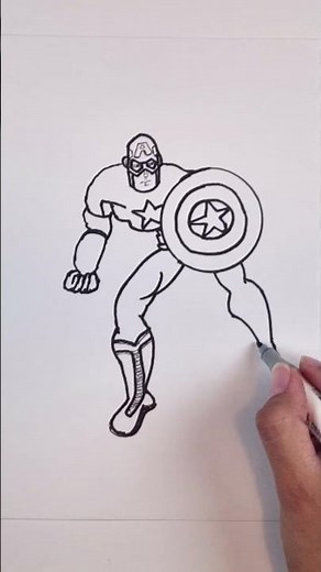 How to Draw Captain America | Coloring For Kids