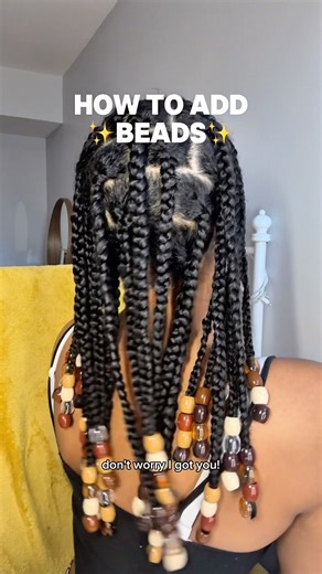 how to add beads to braids #braids #hairtutorial #naturalhairstyles #curlyhair