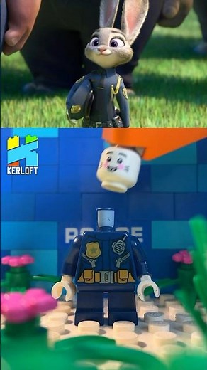 I built Officer JUDY HOPPS in LEGO… 🐰 (Zootopia 2)