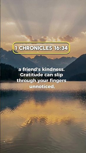 Give Thanks to the Lord — His Love Never Ends | 1 Chronicles 16:34