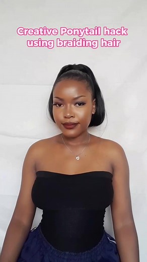 How to style your short hair ponytail #hairtutorial #sleekponytail #fyp #blackgirlhairstyles