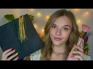 ASMR Big Sis Gets You Ready For Graduation 🎓 (makeup, hair, outfit)
