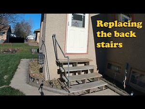 🔨 Replacing the Back Stairs | Wooden Deck Stairs, Replace Risers, and Handrail | The Garage USA