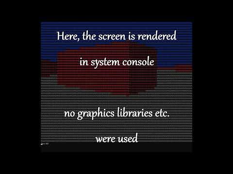 Raycasting game engine with ASCII display