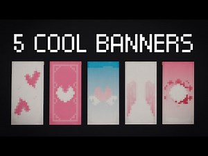 Minecraft: 5 Cool Cute Banner Designs | Tutorial
