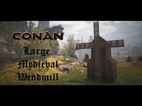Conan Exiles: How to Build a Large Medieval Windmill (With Greater Wheel of Pain)
