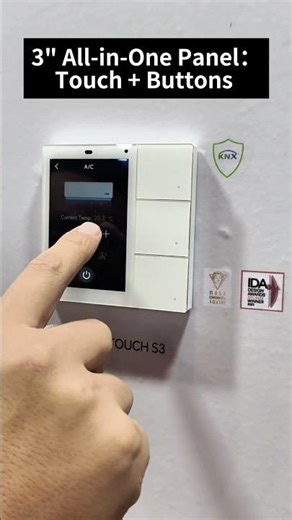 3" All-in-One Panel: Touch + Buttons #GVS #gvssmart #KNX