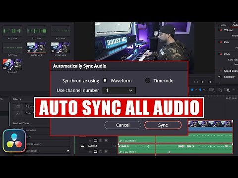 Quick Auto Sync All Audio in DaVinci Resolve [ How to Tutorial ]