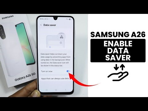How to Enable Data Saver in Samsung A26 - Data Saver Settings
