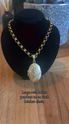 Stunning large oval locket pendent necklace #gold #necklace #jewelry @LONDON SALES