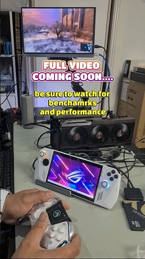 ROG ALLY Z1 occulink EGPU setup with type c docking station adt-link F9G-BK7