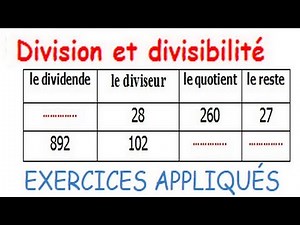 Maths 6ème - Division et divisibilité Exercice 12