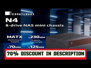 A must-have product! JONSBO N4 Black NAS Chassis M-ATX Motherboard SFX Power Slot 6 Large 2 Small
