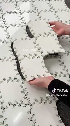 Shangri La Leaf Design in Water-Jet Marble Tile