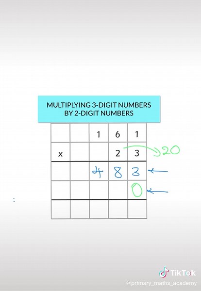 MULTIPLYING 3-DIGIT NUMBERS BY 2-DIGIT NUMBERS. #primaryschoolteacher #maths #elementaryschool #primarymaths #elementaryteacher #primaryschool