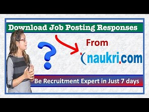 How to Download Job Posting Responses in Excel sheet from Naukri.com