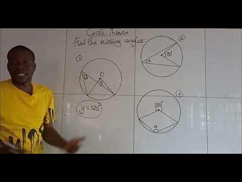 Circle Theorem. Lesson 3. Exercise on angle an arc subtends at the centre of a circle.