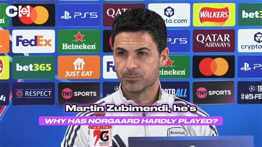 Arteta on Martin Zubimendi’s lack of rotation: “Well, there's been more rotation than I think any other team. So in some areas there are less. I think that's the one particular one that you are mentioning, probably.” On Zubimendi struggling for form: “Well, because obviously when you play that many games, to maintain the excellent level is almost impossible. “I haven't seen a single player probably in the Premier League this season to be able to do that. So, again, it's part of that journey as a