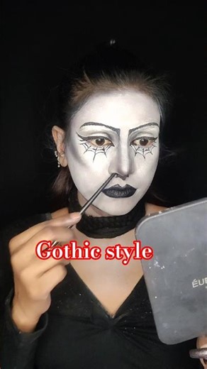 Goth 😱 makeup tutorial 🎨🖌️#shorts #halloween