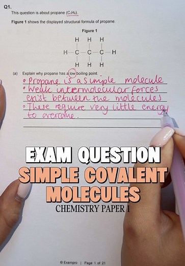 GCSE chemistry paper 1- Simple covalent molecules exam technique ✍️ #gcse #gcsechemistry #chemistryhelp #covalentbonding #missdawsonscience