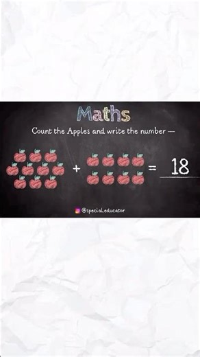 Fun teaching learning activity for kids to learn addition + #autism #specialschool #specialeducator