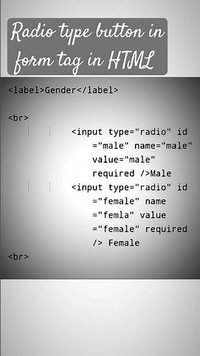 "Create a Gender Selection Form with HTML Radio Buttons!"