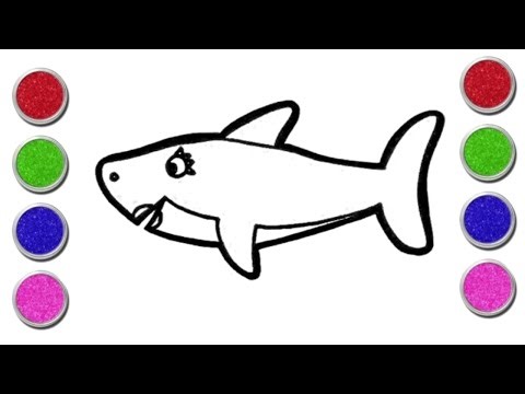 How to Draw Pink Mommy Shark Easy for Beginners | Kids DIY Drawing: Pink Mommy Shark Step by Step |