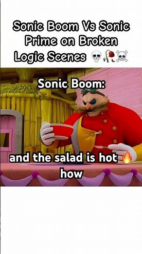 Sonic Boom Vs Sonic Prime on Broken Logic Scenes 💀🥀☠️ #sonic #shorts #memes