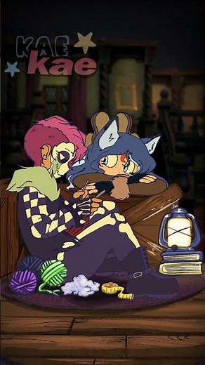 doggy stare... (Ribecca and Eclipse in my AU) #dandysworld #flipaclip #animation #halloween