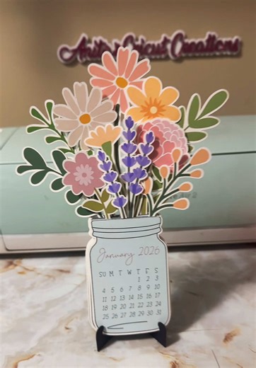 Another cute 2026 calendar #smallbusiness #personalized #2026calendar #papercraft #cricut