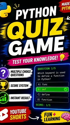 🐍 I built a Python Quiz Game using only my phone! 📱