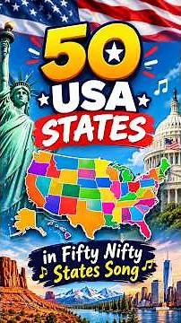 50 USA states 🇺🇸 in Fifty Nifty States Song #geography #mapandpower #maps #unitedstates