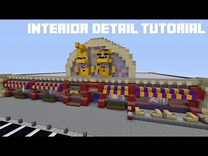Minecraft Tutorial: How To Build Fredbear's Family Diner Restaurant Interior (Part 3)