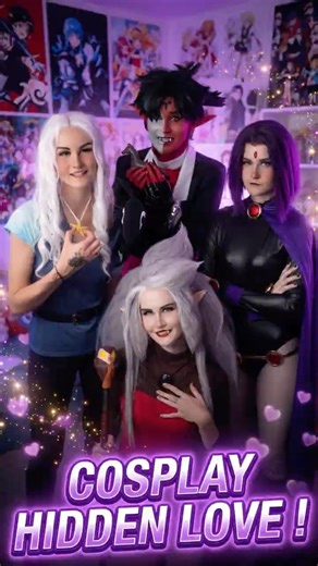 "COSPLAY HIDDEN LOVE! ✨ Pearl, Raven, Elf Mage & Demon Cosplay Transformation"