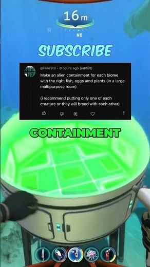 I built a containment for every biome in Subnautica #shorts