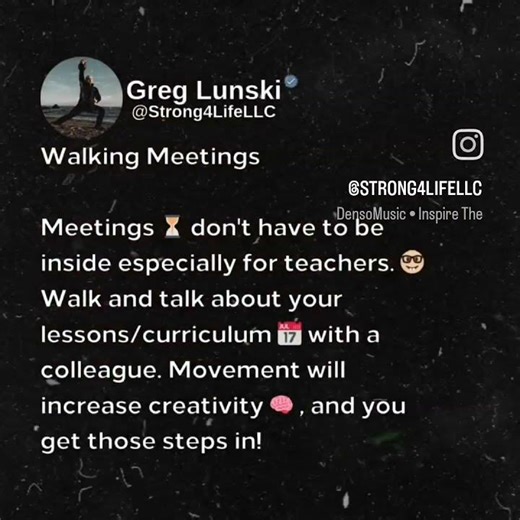 Teacher Meetings Being More Productive Walking