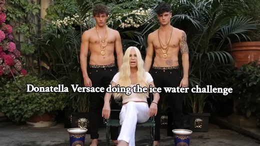 Donatella Versace Takes on the Ice Water Challenge