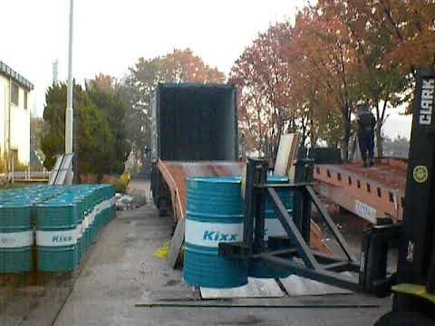 How to load drums quickly and safely in GS Kixx 200lit lubricants factory